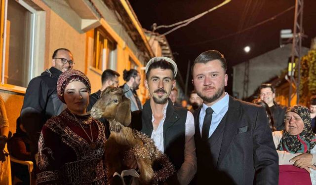 ’Tavuk almaya’ giden geline oğlak verdiler, gelin şaşkınlığını gizleyemedi