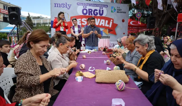 Kocaeli İzmit'te renkli 'örgü'
