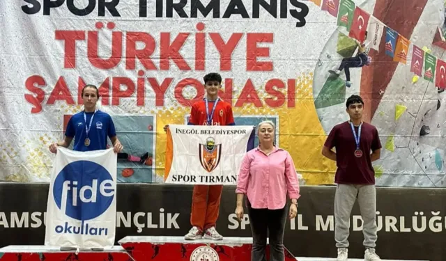 İnegöl'e spor tırmanışta Türkiye dereceleri