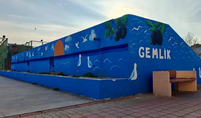 Bursa Gemlik'te atıl alanlar sanatla güzelleşiyor