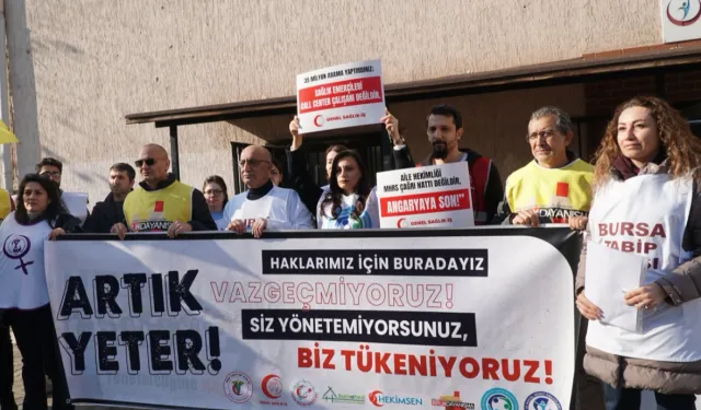 Bursa'da sağlık emekçileri hakları için sokakta!