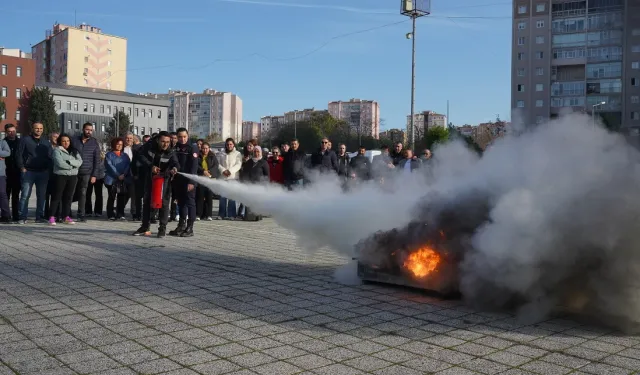 İstanbul Beylikdüzü Belediyesi çalışanlarına 'yangın güvenlik' eğitimi