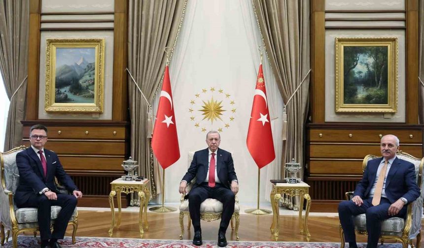 Cumhurbaşkanı Erdoğan, Polonya Meclis Başkanı Holownia’yı kabul etti