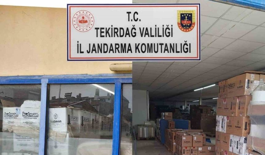 Tekirdağ’da kaçak içki operasyonunda 43 bin 102 şişe şarap ele geçirildi