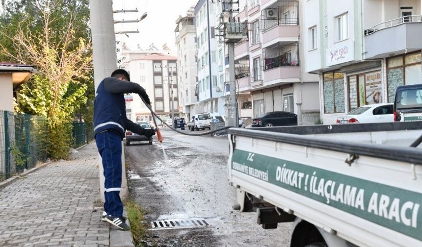 Osmaniye’de rögarlarda ilaçlama çalışması