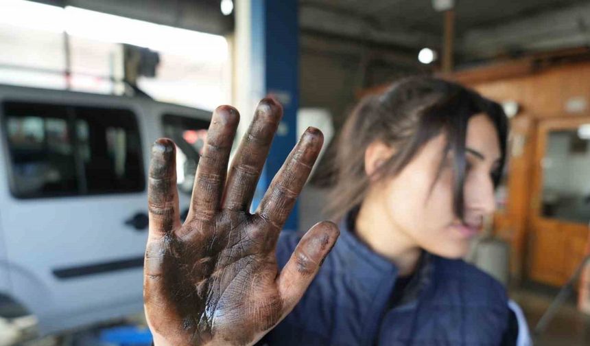 Samsun sanayisinin tek kız çırağı ’liseli Yağmur’