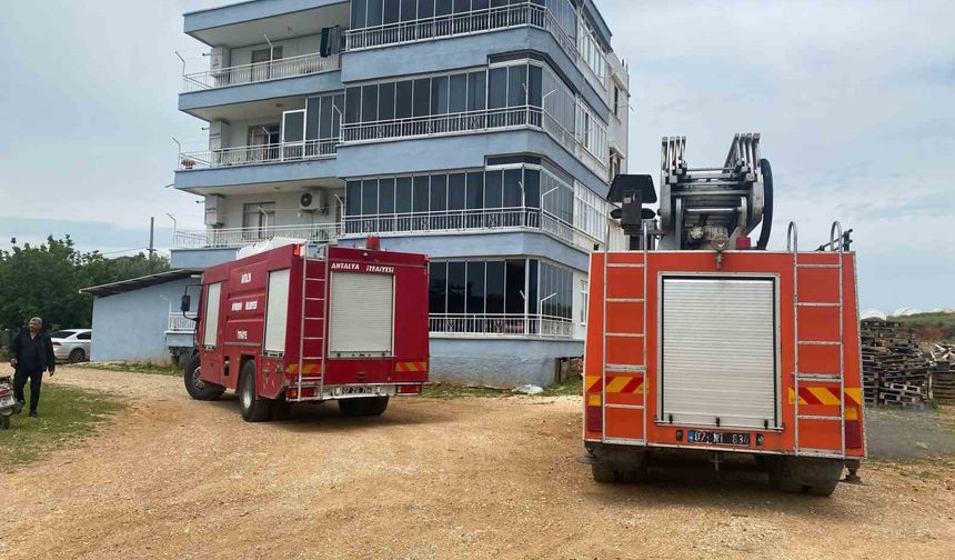 Serik’te apartman dairesinde çıkan yangın korkuttu