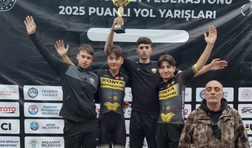 Konya Belediyespor bisiklet takımı Trabzon’da 4 madalya kazandı