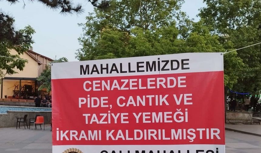 Bursa’nın bu mahallesinde cenazelerde yemek ikramı kaldırıldı