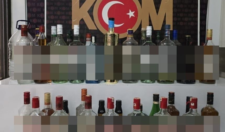 Didim’de kaçak içki operasyonu