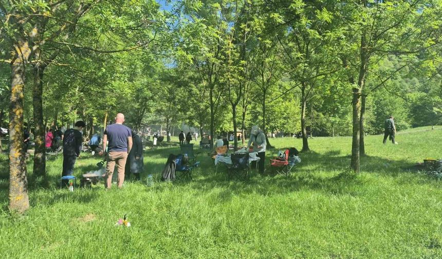 Düzce’de güneşi görenler soluğu mesire alanlarında aldı