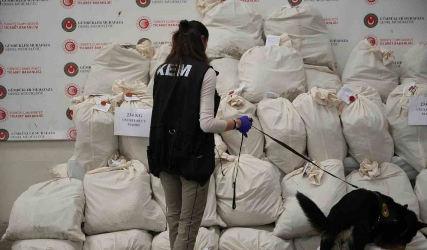 Edirne Kapıkule’de X-ray taraması yapılan otobüste 233 kilo esrar ele geçirildi