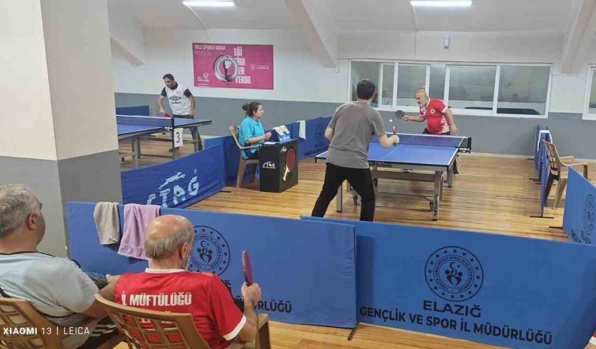 Elazığ’da kurumlar ve kuruluşlar arası masa tenisi şampiyonası düzenlendi