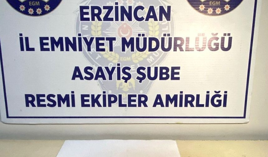 Erzincan’da uyuşturucu madde ele geçirildi