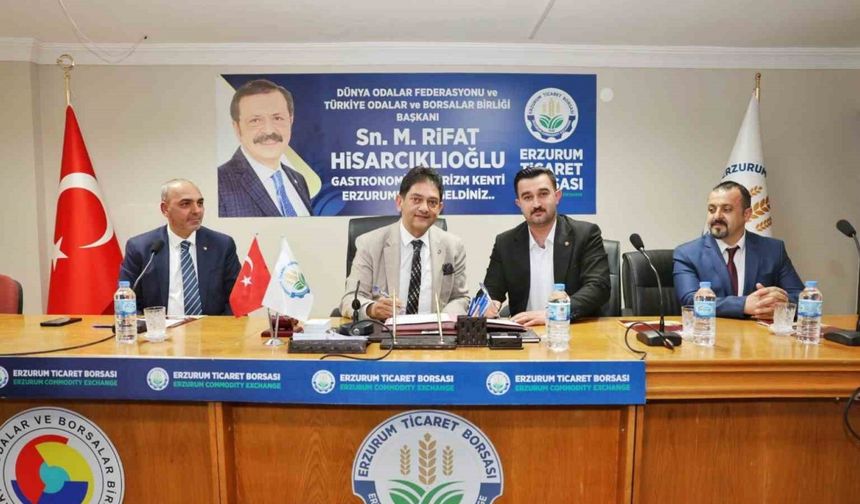 Erzurum ve Ağrı ticaret borsaları arasında "Kardeş Borsa Protokolü" imzalandı