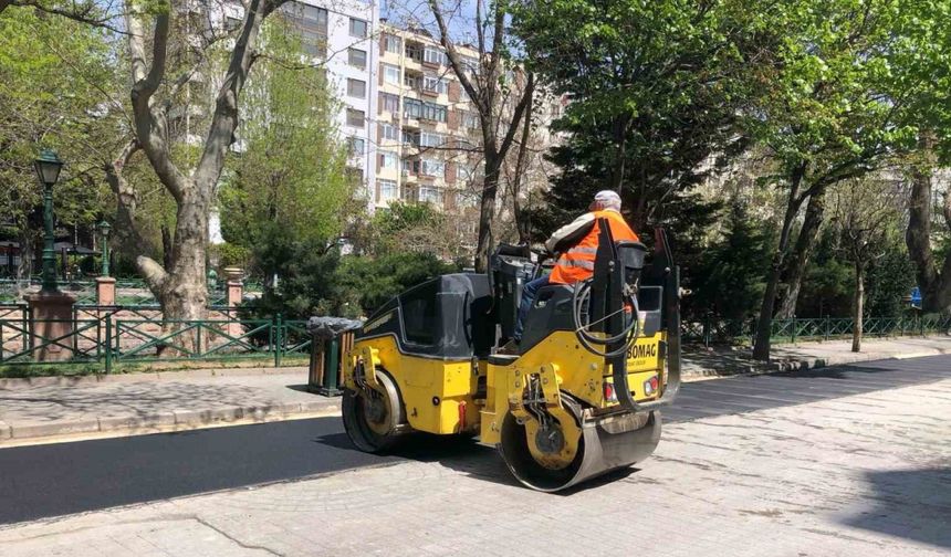 Eskişehir Adalar’da bisiklet yolu çalışmaları hız kesmeden sürüyor