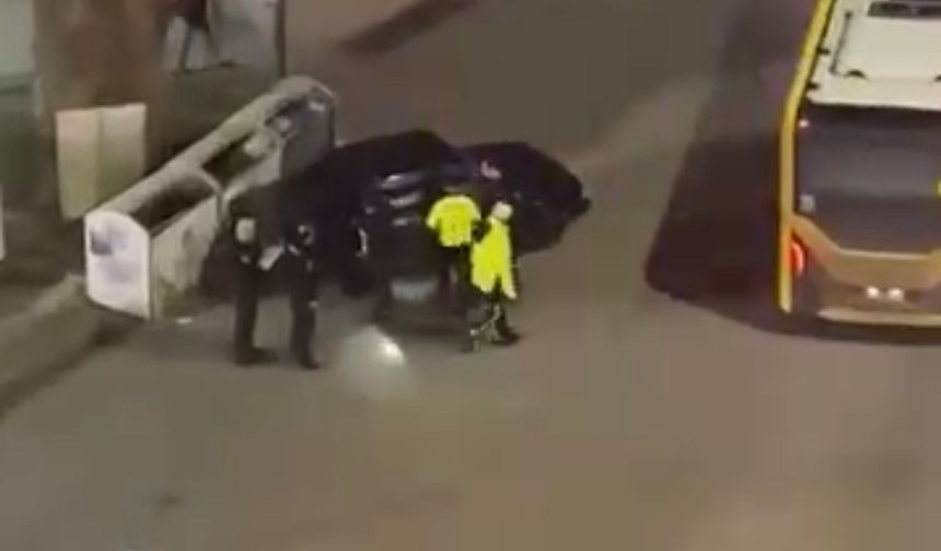 Kaza yapan alkollü sürücü kendini araca kilitledi