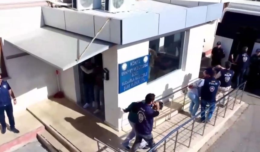 Konya Polisinden dolandırıcılara 10 ilde operasyon: 13 tutuklama