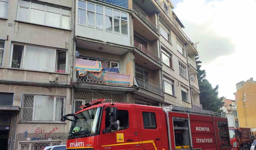 Konya’da boş apartmanda yangın paniği