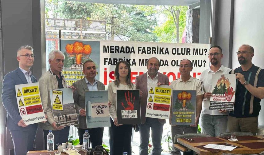 Merada yapılmak istenen patlayıcı tesisine tepki