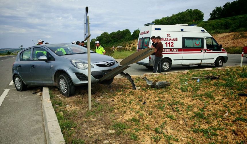 Tekirdağ’da araçlar çarpıştı; 1 yaralı