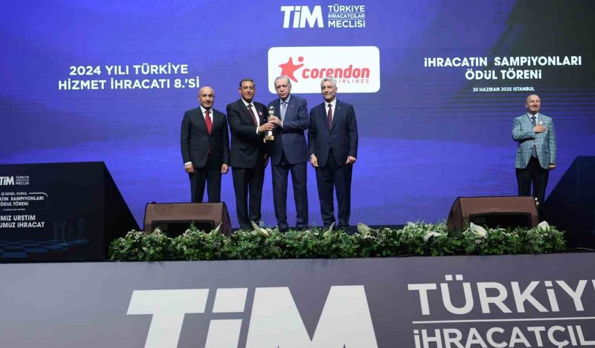 Corendon Airlines bir kez daha ihracat şampiyonları arasında