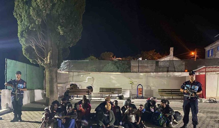 Zeytinlikteki 32 düzensiz göçmen yakalandı