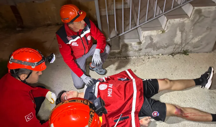 Düzce'de gerçeğini aratmayan tatbikat