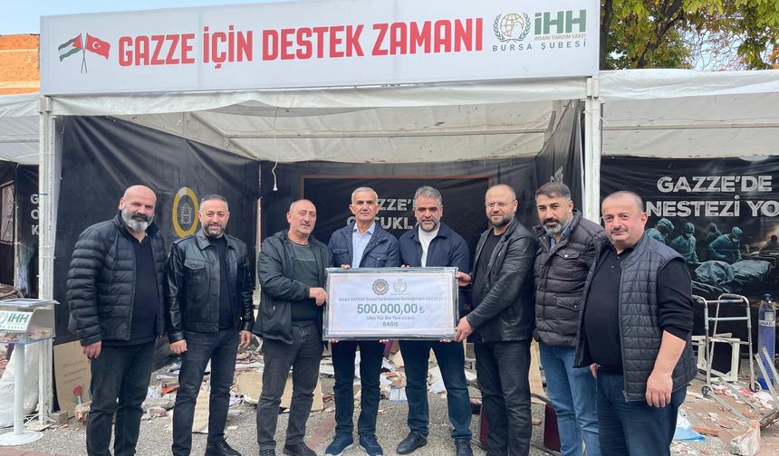 Kafkas yardım derneğinde gazze'ye destek