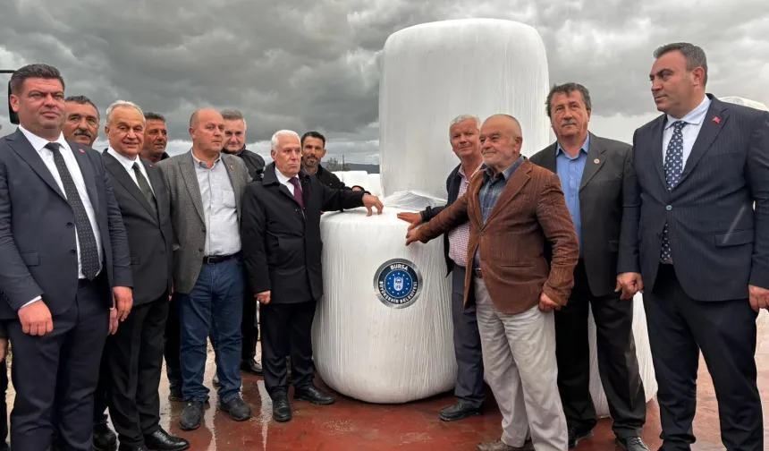 Bursa'da çiftçilere destek sürüyor... Mustafakemalpaşa'da Silaj Paketleme Tesisi açıldı