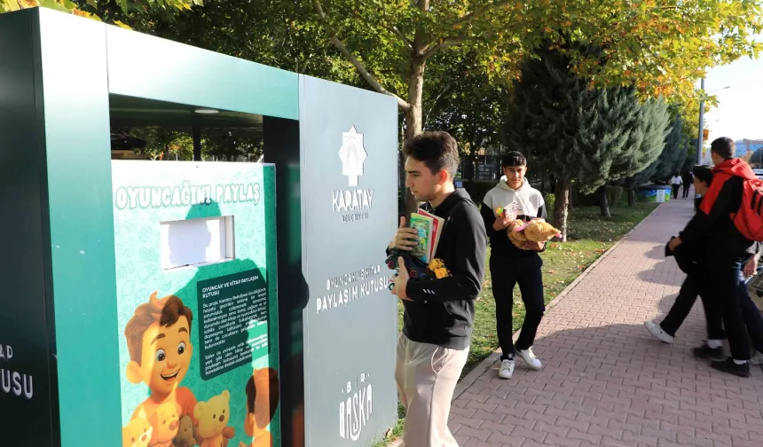 Konya'da 'Oyuncak ve Kitap Paylaşım Kumbarası' projesi başladı