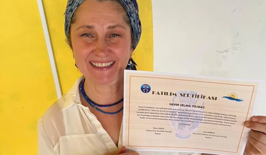 Enez'de yarışmanın birincisi oldu... İlk kez yaptığı çorba birincilik kazandırdı