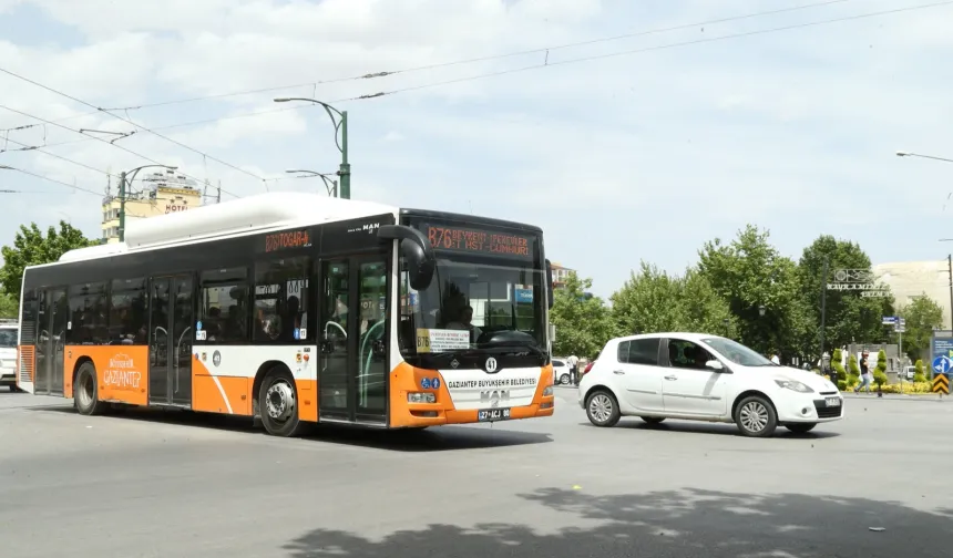 Gaziantep'te toplu ulaşım araçları 2 gün ücretsiz